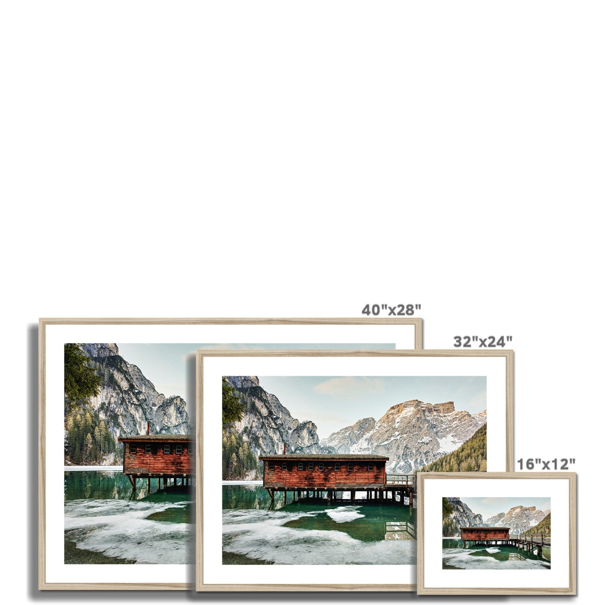 Lake Cabin - Framed Wall Art
